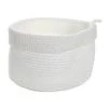 Casâme Paniers Et Corbeilles Panier Rond Maille Crochet Blanc H17cm X L20cm X L20cm -Accessoires de cheminée Soldes panier rond maille crochet blanc h17cm x l20cm x l20cm