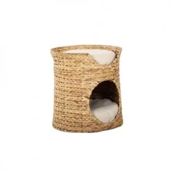 Beau Rivage Paniers Et Corbeilles Panier Rond Pour Chat En Jonc De Mer Coussins écru -Accessoires de cheminée Soldes panier rond pour chat en jonc de mer coussins ecru 3