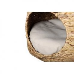 Beau Rivage Paniers Et Corbeilles Panier Rond Pour Chat En Jonc De Mer Coussins écru -Accessoires de cheminée Soldes panier rond pour chat en jonc de mer coussins ecru 4