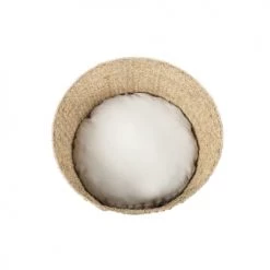 Beau Rivage Paniers Et Corbeilles Panier Rond Pour Chien Et Chat En Jonc De Mer Coussin écru -Accessoires de cheminée Soldes panier rond pour chien et chat en jonc de mer coussin ecru 4