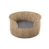 Beau Rivage Paniers Et Corbeilles Panier Rond Pour Chien Et Chat En Jonc De Mer Coussin Gris -Accessoires de cheminée Soldes panier rond pour chien et chat en jonc de mer coussin gris