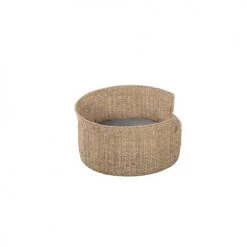 Beau Rivage Paniers Et Corbeilles Panier Rond Pour Chien Et Chat En Jonc De Mer Coussin Gris -Accessoires de cheminée Soldes panier rond pour chien et chat en jonc de mer coussin gris 5