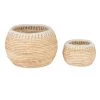Grenier Alpin Paniers Et Corbeilles Panier Rond Tressage Abaca Et Corde (set De 2) -Accessoires de cheminée Soldes panier rond tressage abaca et corde set de 2