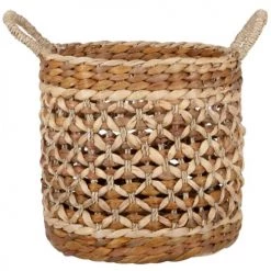 Maisons Du Monde Paniers Et Corbeilles Panier Tressé En Jacinthe D'eau Marron