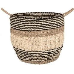 Maisons Du Monde Paniers Et Corbeilles Panier Tressé Main En Osier Marron Et Beige