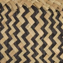 Home Maison Paniers Et Corbeilles Panier Tressé Motif Noir -Accessoires de cheminée Soldes panier tresse motif noir 2