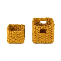 Compactor Paniers Et Corbeilles Paniers De Rangement 21x16cm Et 17x14cm - Lot De 2 -Accessoires de cheminée Soldes paniers de rangement 21x16cm et 17x14cm lot de 2 2
