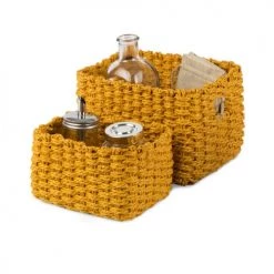 Compactor Paniers Et Corbeilles Paniers De Rangement 21x16cm Et 17x14cm - Lot De 2 -Accessoires de cheminée Soldes paniers de rangement 21x16cm et 17x14cm lot de 2 4