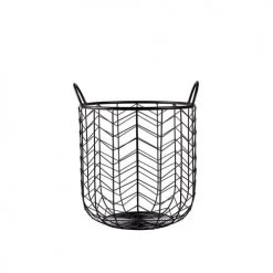 Villa Collection Paniers Et Corbeilles Paniers En Fer Noir - Lot De 3 -Accessoires de cheminée Soldes paniers en fer noir lot de 3 3