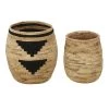 Maisons Du Monde Paniers Et Corbeilles Paniers En Fibre Végétale Beige Et Noir (X2) -Accessoires de cheminée Soldes paniers en fibre vegetale beige et noir x2 1000 10 10 210504 1
