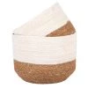 Maisons Du Monde Paniers Et Corbeilles Paniers En Fibre Végétale Coloris Blanc Et Naturel (x2) -Accessoires de cheminée Soldes paniers en fibre vegetale coloris blanc et naturel x2 1000 5 10 207388 1