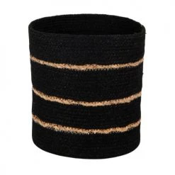 Maisons Du Monde Paniers Et Corbeilles Paniers En Fibre Végétale Et Jute Noirs Et Beiges (x2) -Accessoires de cheminée Soldes paniers en fibre vegetale et jute noirs et beiges x2 1000 2 27 216548 3