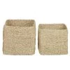 Maisons Du Monde Paniers Et Corbeilles Paniers En Jonc De Mer Beige Tressé Main (x2) -Accessoires de cheminée Soldes paniers en jonc de mer beige tresse main x2 1000 11 9 219974 3