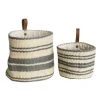 Bloomingville Paniers Et Corbeilles Paniers En Jute Beige Lot De 2 -Accessoires de cheminée Soldes paniers en jute beige lot de 2