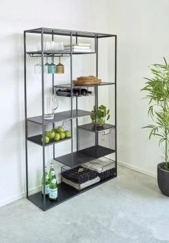 Pomax Paniers Et Corbeilles Paniers En Métal Noir Lot De 2 -Accessoires de cheminée Soldes paniers en metal noir lot de 2 1