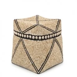 Bazar Bizar Paniers Et Corbeilles Paniers En Perles Naturelles Noires Lot De 3 -Accessoires de cheminée Soldes paniers en perles naturelles noires lot de 3 2