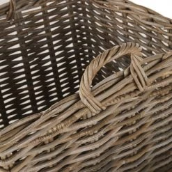 Maisons Du Monde Paniers Et Corbeilles Paniers En Rotin Tressé Blanc (x3) -Accessoires de cheminée Soldes paniers en rotin tresse blanc x3 1000 15 39 225826 4