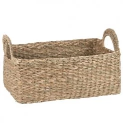 Maisons Du Monde Paniers Et Corbeilles Paniers En Tissu Et Jonc De Mer Beige (X2) -Accessoires de cheminée Soldes paniers en tissu et jonc de mer beige x2 1000 0 6 228786 2
