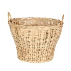 Grenier Alpin Paniers Et Corbeilles Paniers Naturels En Rotin (set De 3) -Accessoires de cheminée Soldes paniers naturels en rotin set de 3 5