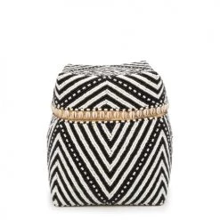 Bazar Bizar Paniers Et Corbeilles Paniers Perles Noir Blanc Lot De 3 -Accessoires de cheminée Soldes paniers perles noir blanc lot de 3 5