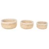 Grenier Alpin Paniers Et Corbeilles Paniers Ronds En Tressage Abaca Et Corde (set De 3) -Accessoires de cheminée Soldes paniers ronds en tressage abaca et corde set de 3