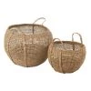LANADECO Paniers Et Corbeilles Paniers Zostère Naturel - Lot De 2 -Accessoires de cheminée Soldes paniers zostere naturel lot de 2