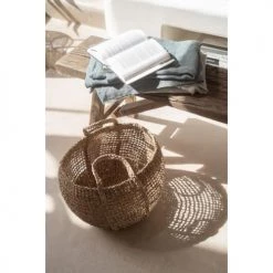 LANADECO Paniers Et Corbeilles Paniers Zostère Naturel - Lot De 2 -Accessoires de cheminée Soldes paniers zostere naturel lot de 2 2