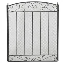 Homcom Accessoires De Cheminée Pare-feu Large Cheminée Ou Poêle 3 Volets Pliables Acier Métal Noir -Accessoires de cheminée Soldes pare feu large cheminee ou poele 3 volets pliables acier metal noir 4