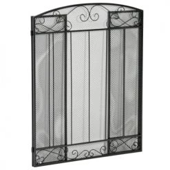 Homcom Accessoires De Cheminée Pare-feu Large Cheminée Ou Poêle 3 Volets Pliables Acier Métal Noir -Accessoires de cheminée Soldes pare feu large cheminee ou poele 3 volets pliables acier metal noir 5