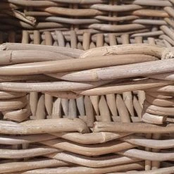 Meubletmoi Paniers Et Corbeilles Petit Panier Carré En Kubu Naturel Tressé -Accessoires de cheminée Soldes petit panier carre en kubu naturel tresse 2