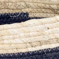 Signes Grimalt Paniers Et Corbeilles Petite Corbeille En Jonc De Mer Noir Et Naturel -Accessoires de cheminée Soldes petite corbeille en jonc de mer noir et naturel 1