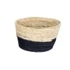 Signes Grimalt Paniers Et Corbeilles Petite Corbeille En Jonc De Mer Noir Et Naturel -Accessoires de cheminée Soldes petite corbeille en jonc de mer noir et naturel