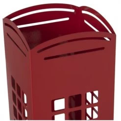 Wadiga Paniers Et Corbeilles Porte Parapluie En Métal Rouge 15,5x15,5x49cm -Accessoires de cheminée Soldes porte parapluie en metal rouge 15 5x15 5x49cm 2