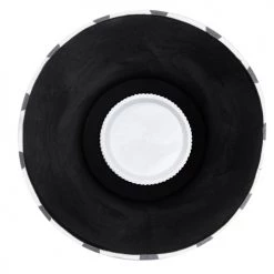 Mobili Rebecca Paniers Et Corbeilles Porte Parapluie Rond à Pois En Toile Bois Noire Et Blanche -Accessoires de cheminée Soldes porte parapluie rond a pois en toile bois noire et blanche 4