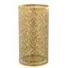 Wadiga Paniers Et Corbeilles Porte Parapluie Rond En Métal Ajouré Doré 24x45cm -Accessoires de cheminée Soldes porte parapluie rond en metal ajoure dore 24x45cm 1