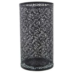 Wadiga Paniers Et Corbeilles Porte Parapluie Rond En Métal Ajouré Blanc 24x45cm -Accessoires de cheminée Soldes porte parapluie rond en metal ajoure gris 24x45cm 5