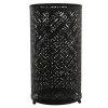 Wadiga Paniers Et Corbeilles Porte Parapluie Rond En Métal Ajouré Noir 24x45cm -Accessoires de cheminée Soldes porte parapluie rond en metal ajoure noir 24x45cm