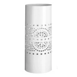Unimasa Paniers Et Corbeilles Porte-parapluies Blanc En Métal H49cm -Accessoires de cheminée Soldes porte parapluies blanc en metal h49cm 3