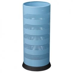 Accessoires de cheminée Soldes -Accessoires de cheminée Soldes porte parapluies perfore 28l en metal bleu clair 2