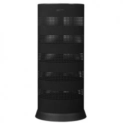 Rossignol Paniers Et Corbeilles Porte-parapluies Perforé 28L En Métal Noir -Accessoires de cheminée Soldes porte parapluies perfore 28l en metal noir 2