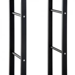 Homcom Accessoires De Cheminée Range Bûches Design Contemporain Rectangulaire H100 Cm Métal Noir -Accessoires de cheminée Soldes range buches design contemporain rectangulaire h100 cm metal noir 3