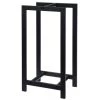 Wadiga Accessoires De Cheminée Range Bûches Pour Intérieur En Métal Noir - 30x22x59cm -Accessoires de cheminée Soldes range buches pour interieur en metal noir 30x22x59cm