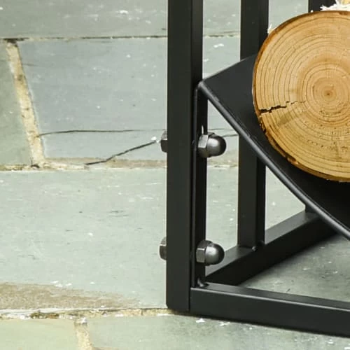 Outsunny Accessoires De Cheminée Range Bûches Style Fer Forgé étagère Incurvé Métal Noir 7 Outsunny Accessoires De Cheminée Range Bûches Style Fer Forgé étagère Incurvé Métal Noir – Image 5