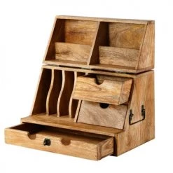 Maisons Du Monde Boîtes Range-courrier 4 Tiroirs En Manguier -Accessoires de cheminée Soldes range courrier 4 tiroirs en manguier 1000 11 9 176760 4