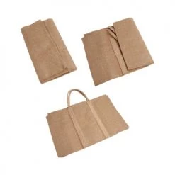 Aubry Gaspard Accessoires De Cheminée Sac à Bûches En Jute Chevron Rouge -Accessoires de cheminée Soldes sac a buches en jute chevron rouge 2