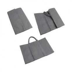 Accessoires de cheminée Soldes -Accessoires de cheminée Soldes sac a buches en jute gris 1