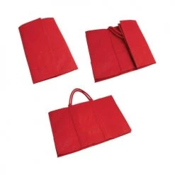 Accessoires de cheminée Soldes -Accessoires de cheminée Soldes sac a buches en jute rouge 1