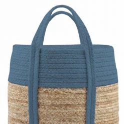 Stof Paniers Et Corbeilles Sac Déco En Jute Pétrole -Accessoires de cheminée Soldes sac deco en jute petrole 3