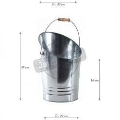Accessoires de cheminée Soldes -Accessoires de cheminée Soldes seau a cendres en metal galvanise 1