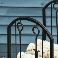 Outsunny Accessoires De Cheminée Serviteur De Cheminée Range Bûche 2 étagères 4 Accessoires Métal Noir -Accessoires de cheminée Soldes serviteur de cheminee range buche 2 etageres 4 accessoires metal noir 10